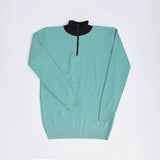 بلوفر نص سوسته رجالي عجينة تركي منت جرين شتوي من جي زد - 267-1