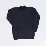 بلوفر نص سوسته رجالي عجينة تركي كحلي شتوي من جي زد - 270