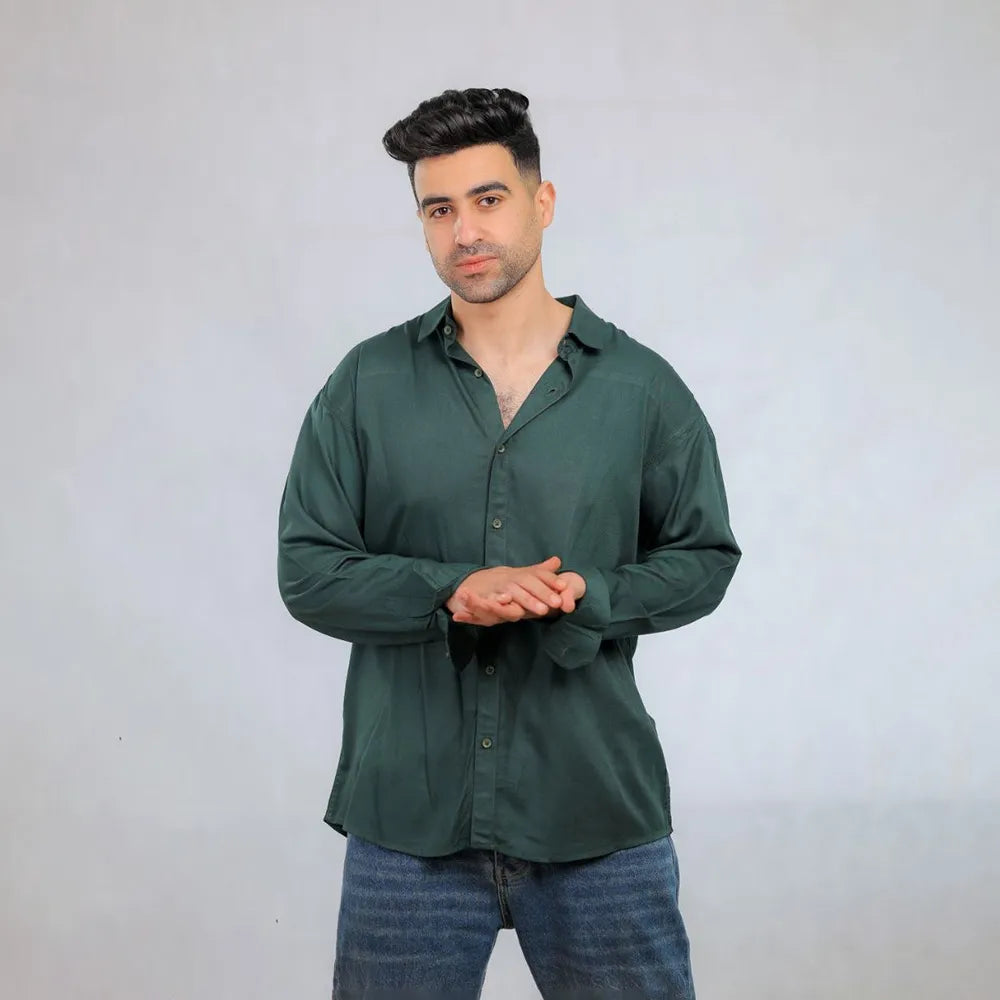 قميص ساده رجالى كتان الوان متعددة صيفى من مودرن اوتفيت - 2790-gr