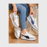 حذاء سنيكرز حريمى فوندي جلد إسكاي مستورد ونعل PVC حقن الوان متعددة جميع المواسم من كيو آر شوز - 290051