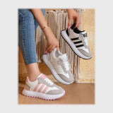 حذاء سنيكرز حريمى فوندي جلد إسكاي مستورد ونعل PVC حقن الوان متعددة جميع المواسم من كيو ار - 29015