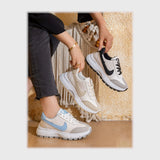 حذاء سنيكرز حريمى فوندي جلد إسكاي مستورد ونعل PVC حقن الوان متعددة جميع المواسم من كيو آر شوز - 29721