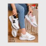 حذاء سنيكرز حريمى فوندي جلد إسكاي مستورد ونعل PVC حقن الوان متعددة جميع المواسم من كيو آر شوز - 2976