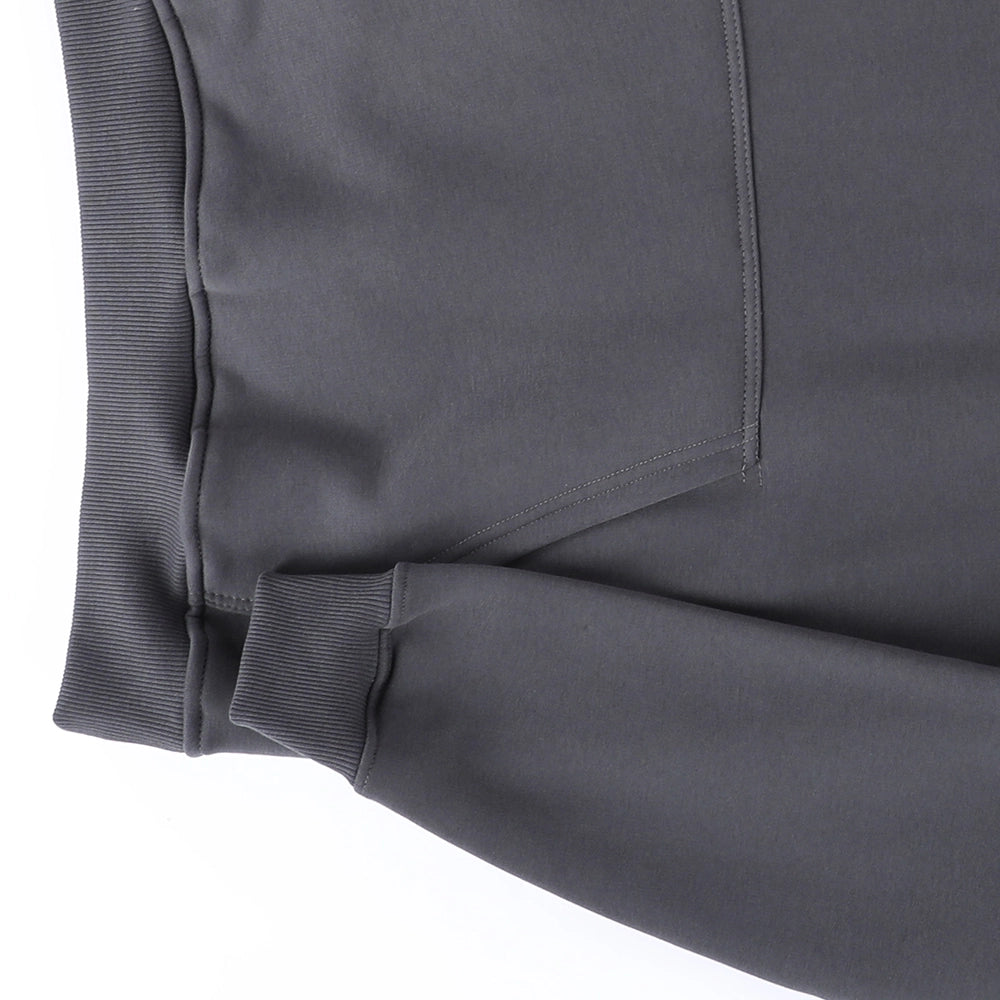 سويت شيرت هودي رجالي ميلتون اسفنجي تقيل قطن 100% مستورد رصاصي غامق شتوي من جي زد - 300