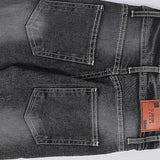 بنطلون ساده اولادي من سن 6 سنين ل 12 سنه بوي فريند تلبيس واسع رمادي غامقمن الأنطوني جينز - 3003-grey