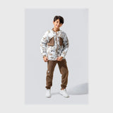 ترنج قطعتين اولادي اولادي وتر بروف بنطلون قطيفة مضلع مستوردة الوان متعددة شتوي من لارك ارت - 3012