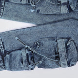 بنطلون 4 جيب نفخ اولادي من سن 6 سنين ل 12 سنه بوي فريند تلبيس واسع جميع المواسم جينز فاتح من الأنطوني جينز - 3018-dark