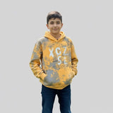 سويت شيرت هودي اولادى ميلتون قطن 100% رمادي-ازرق-اصفر شتوي من بابلو - 3020