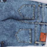 بنطلون 2 جيب اولادي من سن 6 سنين ل 12 سنه بوي فريند تلبيس واسع جميع المواسم جينز فاتح من الأنطوني جينز - 3024