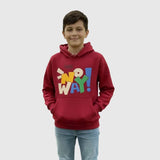 سويت شيرت هودي اولادى ميلتون قطن 100% ابيض-ازرق-نبيتي شتوي من بابلو - 3025