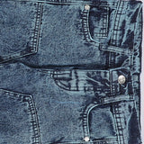 بنطلون تقطيع حزام اولادي من سن 6 سنين ل 12 سنه بوي فريند تلبيس واسع جميع المواسم جينزغامق من الأنطوني جينز - 3036-dark