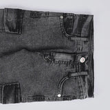 بنطلون اديداس جيب مربع اولادي من سن 6 سنين ل 12 سنه بوي فريند تلبيس واسع جميع المواسم رمادي غامق من الأنطوني جينز - 3049-grey