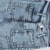 بنطلون اديداس جيب مربع اولادي من سن 6 سنين ل 12 سنه بوي فريند تلبيس واسع جميع المواسم جينز فاتح من الأنطوني جينز - 3049-light