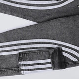 بنطلون اديداس باجي استك اولادي من سن 6 سنين ل 12 سنه بوي فريند تلبيس واسع جميع المواسم رمادي غامق من الأنطوني جينز - 3058-grey