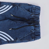 بنطلون اديداس باجي استك اولادي من سن 6 سنين ل 12 سنه بوي فريند تلبيس واسع جميع المواسم كحلي من الأنطوني جينز - 3058-navy