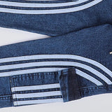 بنطلون اديداس باجي استك اولادي من سن 6 سنين ل 12 سنه بوي فريند تلبيس واسع جميع المواسم كحلي من الأنطوني جينز - 3058-navy