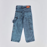 بنطلون قصات اولادي من سن 6 سنين ل 12 سنه بوي فريند تلبيس واسع جميع المواسم جينزغامق من الأنطوني جينز - 3064