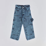 بنطلون قصات اولادي من سن 6 سنين ل 12 سنه بوي فريند تلبيس واسع جميع المواسم جينزغامق من الأنطوني جينز - 3064