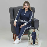 بيجامه مطبوع قطعتين حريمي قطيفه هايدي الوان متعدده شتوي من ايه ال واي - 3096