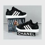 حذاء سنيكرز حريمى فوندي جلد إسكاي مستورد ونعل PVC حقن الوان متعددة جميع المواسم من ميلانو - 3192