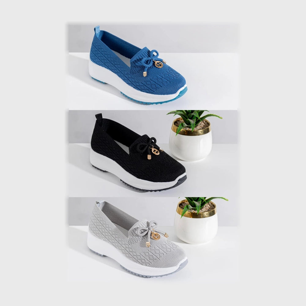 حذاء سنيكرز حريمى فوندي جلد إسكاي مستورد ونعل PVC حقن الوان متعددة جميع المواسم من بيكو - 3326