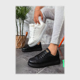 حذاء سنيكرز رجالى فوندي جلد إسكاي مستورد ونعل PVC حقن الوان متعددة جميع المواسم من لابتوب - 336