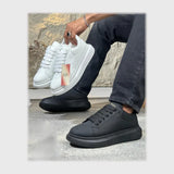 حذاء سنيكرز رجالى فوندي جلد إسكاي مستورد ونعل PVC حقن الوان متعددة جميع المواسم من لابتوب - 338