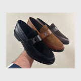 حذاء بانص رجالى فوندي PU اسكاي مستورد اسود جميع المواسم من إسكافي - 36-BK