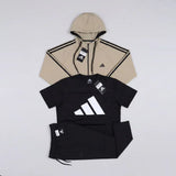 ترنج رياضي 3قطع طباعة ربر رجالى سوفت مستورد +تيشيرت روزيتا الوان متعددة شتوي من تورنيدو - 3611212