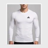 تيشرت كم طويل طباعه اديداس رجالي شعيرات الوان متعددة شتوي من تورنيدو - 3652102