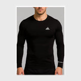 تيشرت كم طويل طباعه اديداس رجالي شعيرات الوان متعددة شتوي من تورنيدو - 3652102