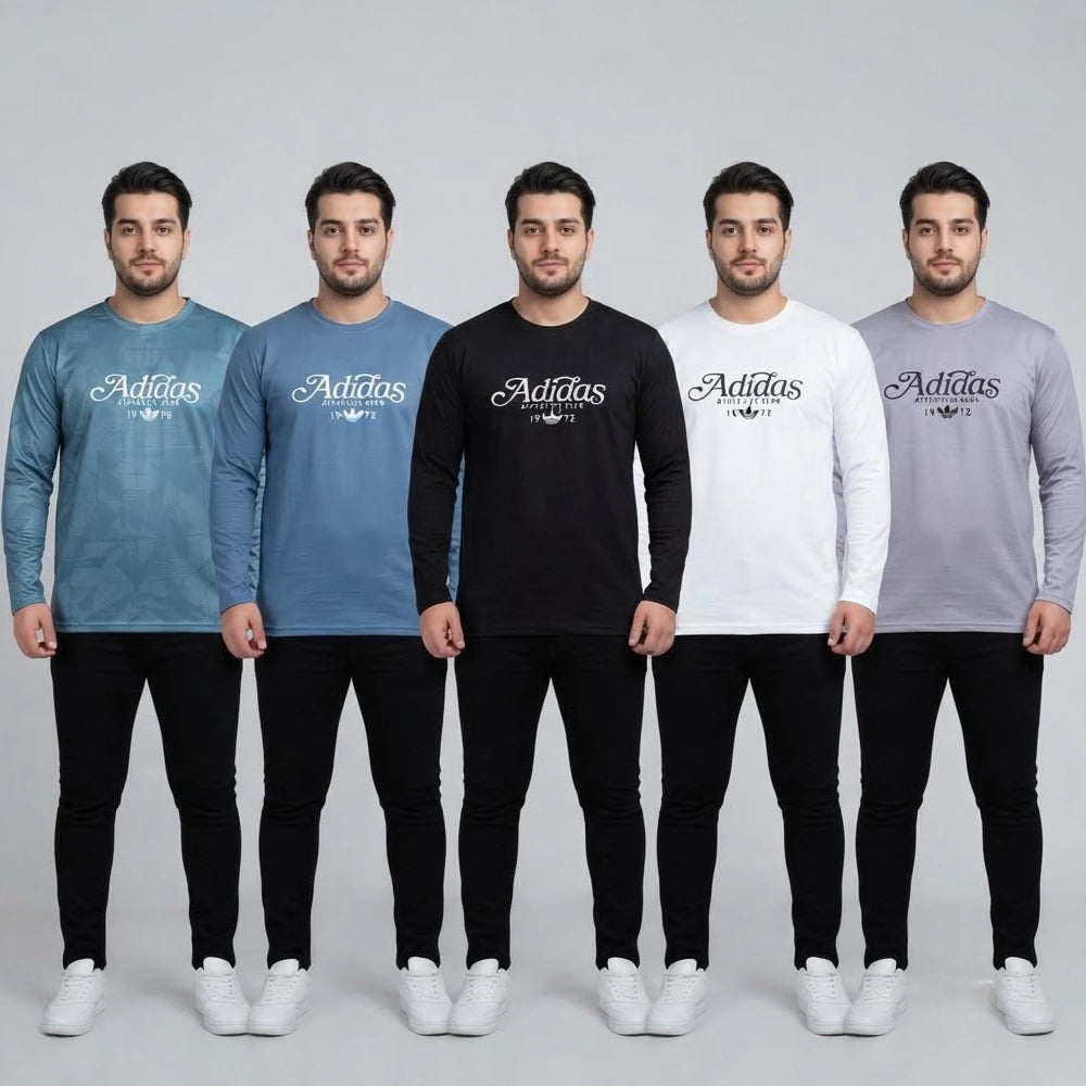 Adidas تيشيرت بدي كم طباعة رجالي مقاس خاص روزيتا فل ليكرا الوان متعددة صيفى من تورنيدو - 3652201