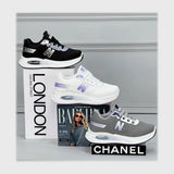 حذاء سنيكرز حريمى فوندي جلد إسكاي مستورد ونعل PVC حقن الوان متعددة جميع المواسم من ميلانو - 36611