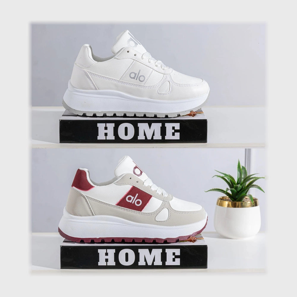 حذاء سنيكرز حريمي فوندي تريكو خيط مستورد ونعل PVC حقن الوان متعددة جميع المواسم من بيكو - 3755
