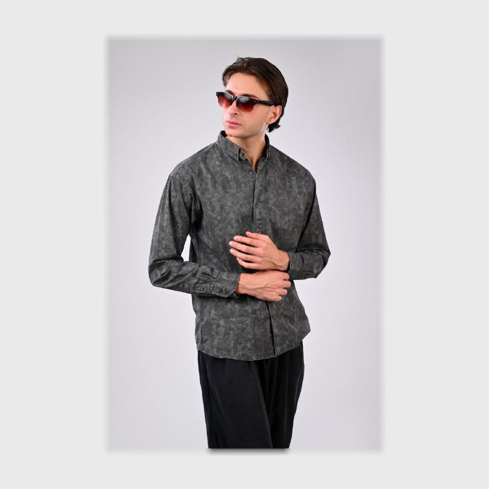 قميص مطبوع رجالى جبردين الوان متعددة شتوى من مودرن اوتفيت - 3899