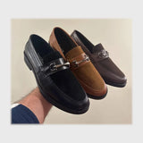 حذاء بانص رجالى فوندي PU اسكاي مستورد اسود جميع المواسم من إسكافي - 40-BK