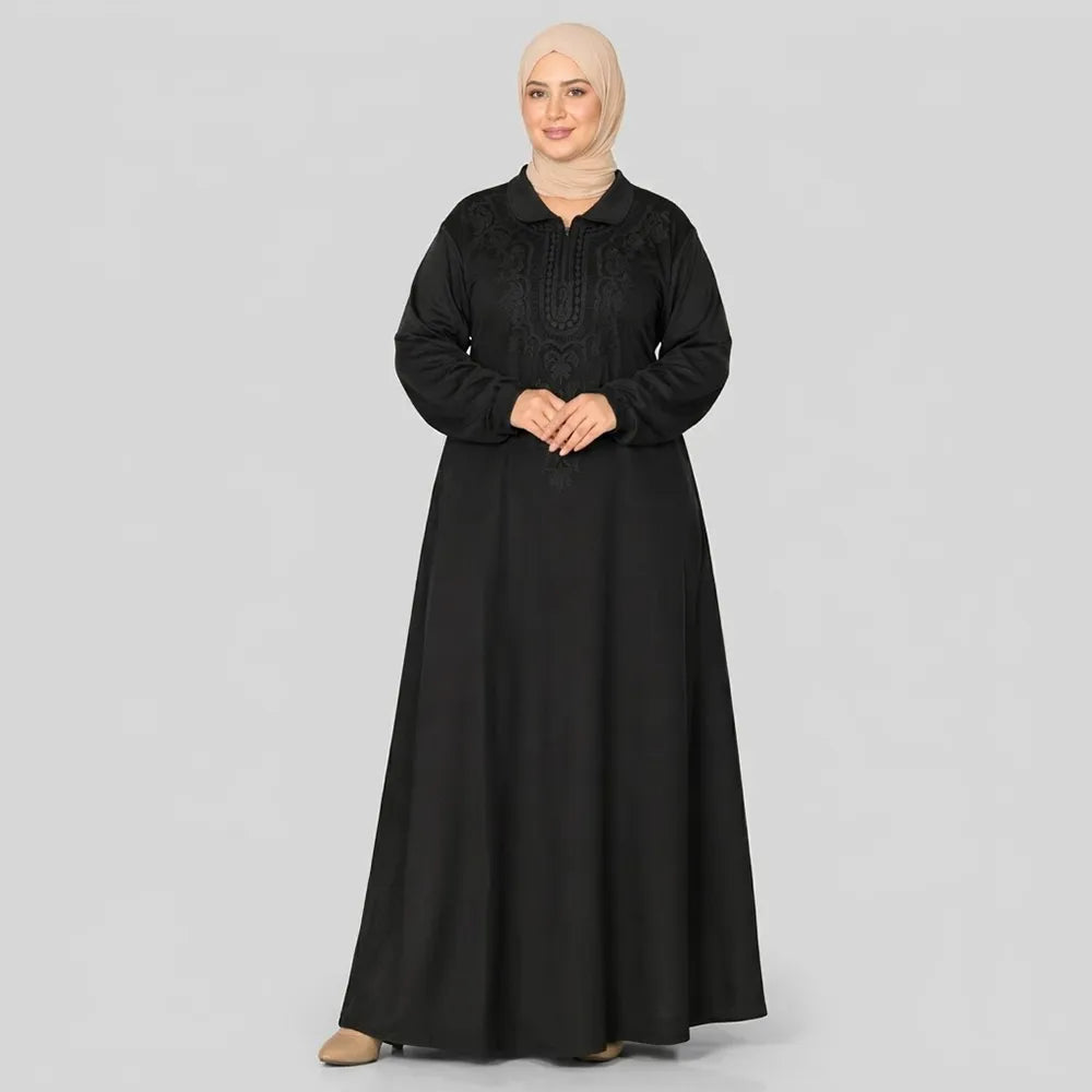 عباية رسومات حريمى قطيفة سادة مشكل الوان شتوى من نورهان - 4001-BIG