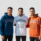 سويت شيرت هودي رجالى ميلتون قطن 100% برتقالي-ابيض-ازرق شتوي من روبيس - 4003