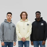 سويت شيرت هودي رجالى ميلتون قطن 100% اسود-اوف وايت-رمادي شتوي من روبيس - 4005