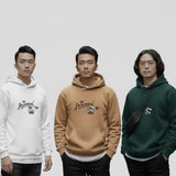 سويت شيرت هودي رجالى ميلتون قطن 100% زيتي-بني-ابيض شتوي من روبيس - 4013