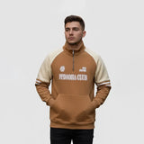 سويت شيرت بسوستة رجالى ميلتون قطن 100% ازرق-ابيض-بني شتوي من روبيس - 4018