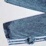 بنطلون اديداس قلوب بناتي من سن 6 سنين ل 12 سنه بوي فريند تلبيس واسع جميع المواسم جينزغامق من الأنطوني جينز - 4023-dark