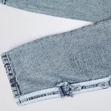 بنطلون اديداس قلوب بناتي من سن 6 سنين ل 12 سنه بوي فريند تلبيس واسع جميع المواسم جينز فاتح من الأنطوني جينز - 4023-light