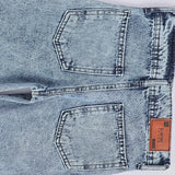 بنطلون جيوب وقلوب بناتي من سن 6 سنين ل 12 سنه بوي فريند تلبيس واسع جميع المواسم جينز فاتح من الأنطوني جينز - 4026-light