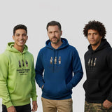 سويت شيرت هودي رجالى ميلتون قطن 100% اسود-ازرق-اخضر شتوي من روبيس - 4026