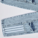 بنطلون اديداس باجي بناتي من سن 6 سنين ل 12 سنه بوي فريند تلبيس واسع جميع المواسم جينز فاتح من الأنطوني جينز - 4029-light