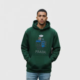 سويت شيرت هودي رجالى ميلتون قطن 100% اخضر-زيتي-احمر شتوي من روبيس - 4032