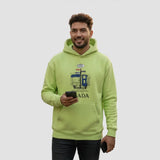 سويت شيرت هودي رجالى ميلتون قطن 100% اخضر-زيتي-احمر شتوي من روبيس - 4032