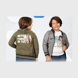 توينز مطبوع قطعتين اولادي بنجالين مستورد الوان متعددة شتوي من أسامة تكس - 4052