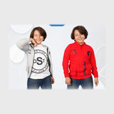 توينز مطبوع قطعتين اولادي ميلتون قطن الوان متعددة شتوي من أسامة تكس - 4060